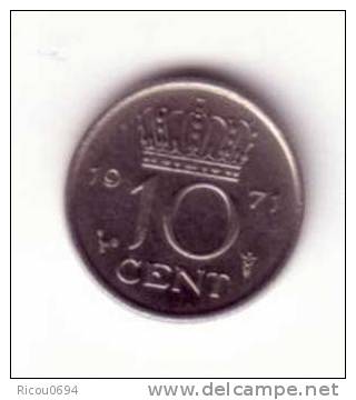 10 Cents1971 Pays Bas - 1948-1980: Juliana