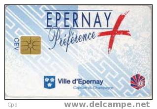 # Carte A Puce Cev EPERNAY Recto: Epernay Preference / Verso: Bardout  - Tres Bon Etat - - Gift And Loyalty Cards