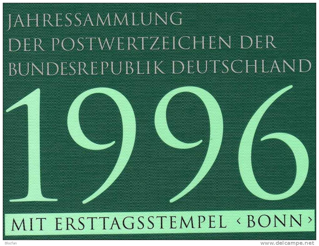 Jahres-Sammlung 1996 Mit 41 ETB,BRD 1834-1894 SST 130€ Ersttagblätter Illustrationen/documentation Year-books Of Germany - Sammlungen (im Alben)