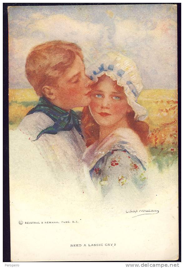 AK BOILEAU PHILIP,No.831., "NEED A LASSIE CRY   " ,OLD POSTCARD - Boileau, Philip