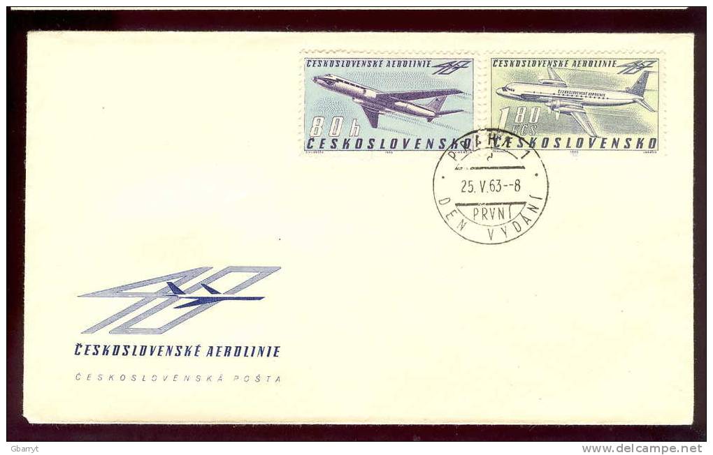 Czechoslovakia Scott # 1178 - 1179 Complete Aircraft  First Day Cover - FDC