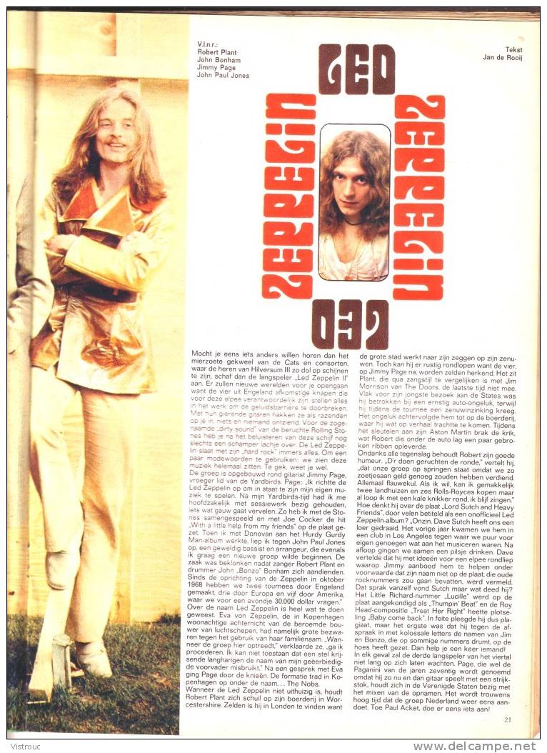 1970 - PEP - N° 42  - Weekblad - Met Artikel/fotos  Van LED ZEPPELIN.  Lucky LUKE - ASTERIX - Luc ORIENT... - Pep