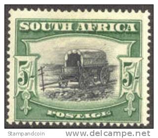 South Africa #31 A+b Mint Hinged 5sh From 1927-28 - Unused Stamps