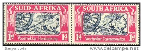 South Africa #79-80 Mint Never Hinged Voortrekkers Pairs From 1938 - Other & Unclassified