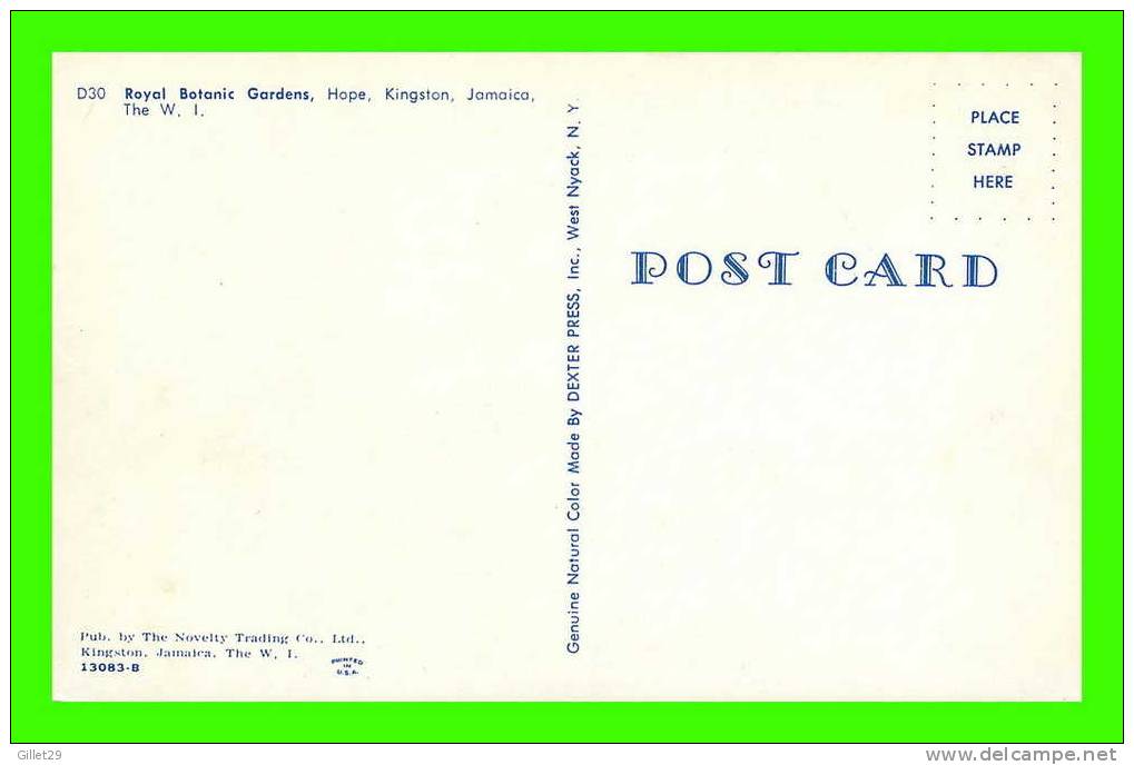 KINGSTON, JAMAIQUE - ROYAL BOTANIC GARDENS, HOPE - DEXTER PRESS INC - ANIMATED - - Jamaica