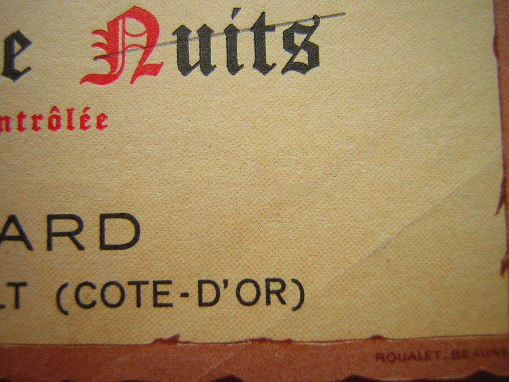 ETIQUETTE-BOURGOGNE HAUTES COTES DE NUITS-APPELLATION BOURGOGNE CONTROLEE-REGIS BRILLARD-NEGOCIANT A MEURSAULT-COTE D'OR - Bourgogne