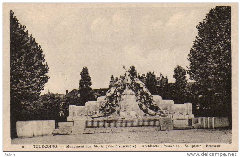 Carte Postale 59 - Tourcoing - Monument Aux Morts Trés Beau Plan - Tourcoing