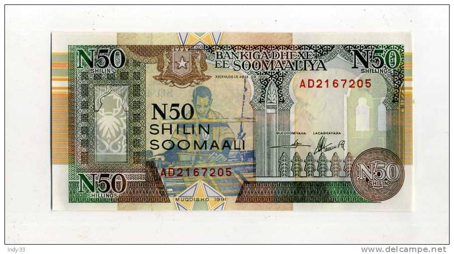 - SOMALIE . N50 SH.  1991 - Somalia