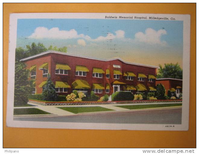 Milledgeville GA- Baldwin Memorial Hospital  1945 Cancel - Sonstige & Ohne Zuordnung