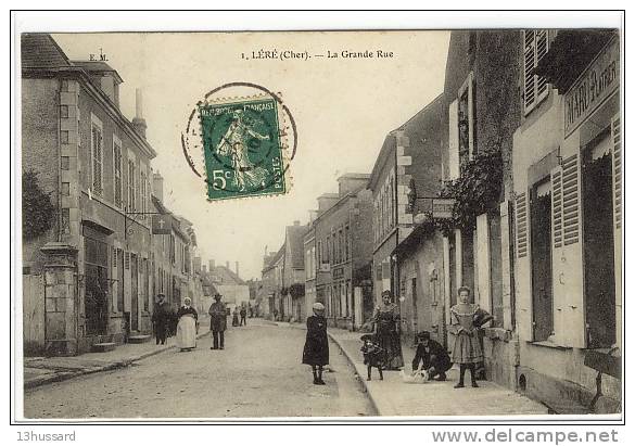 Carte Postale Ancienne Léré - La Grande Rue - Lere