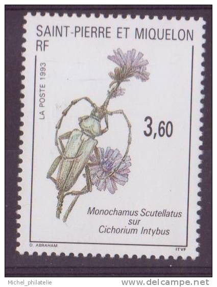 SAINT-PIERE-ET-MIQUELON N° 575** NEUF AVEC CHARNIERE  FAUNE ET FLORE - Other & Unclassified