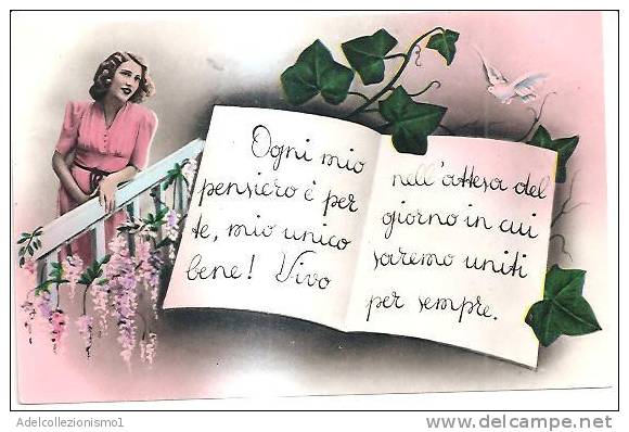 42368)cartolina Illustratoria Serie Promesse Di Matrimonio - Noces