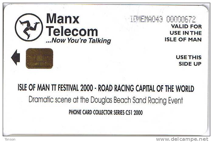 Isle Of Man, MAN 156, 2 £, Tt Racers 2000,  Dramatic Scene, Only 10.000 . - Isle Of Man