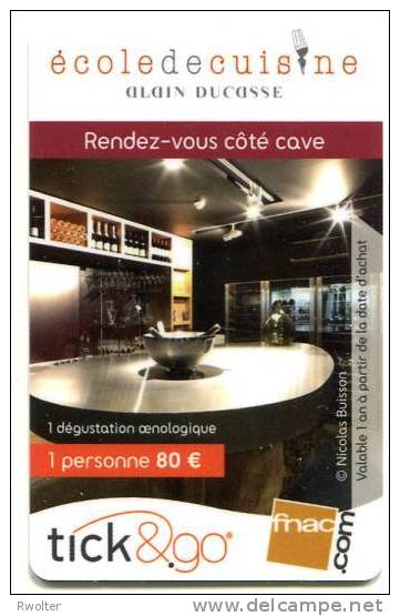 @+ Carte Cadeau - Tick & Go : ECOLE DE CUISINE : "CÔTE CAVE". - Gift And Loyalty Cards