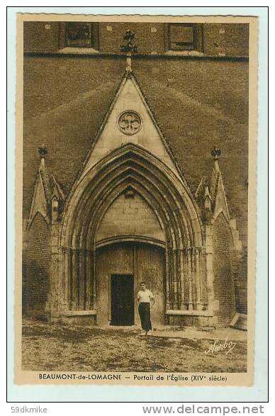 CP Beaumont De Lomagne - Portail De L´église - Beaumont De Lomagne