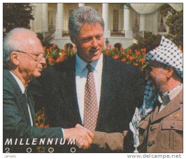 Israeli Prime Minister Yitzhak Rubin And PLO Leader Yasir Arafat Sign Oslo Peace Accord, Arab Israel Conflict MNH Nevis - Antillen