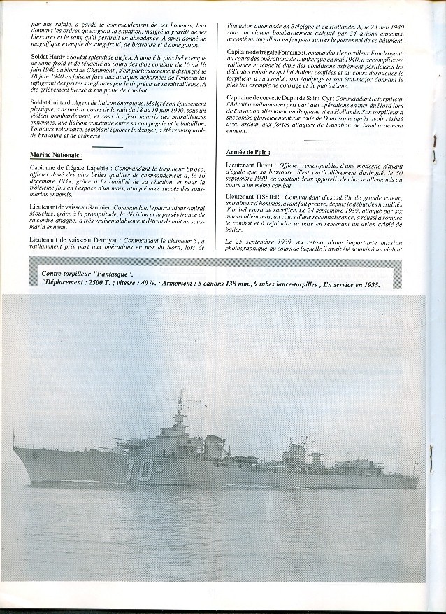 CROIX DE GUERRE ET VALEUR MILITAIRE (n° 90, 1990) : Contre-torpilleur "Fantasque", Aviation, Campagne De France... - Francés