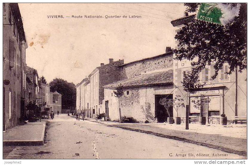 Viviers -Route Nationale - Quartier De Lattron - (café De L´hôtel ) - Viviers