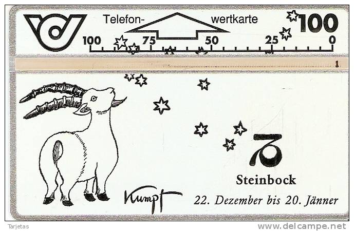 TARJETA DE AUSTRIA DEL HOROSCOPO CAPRICORNIO (ZODIACO) - Sternzeichen