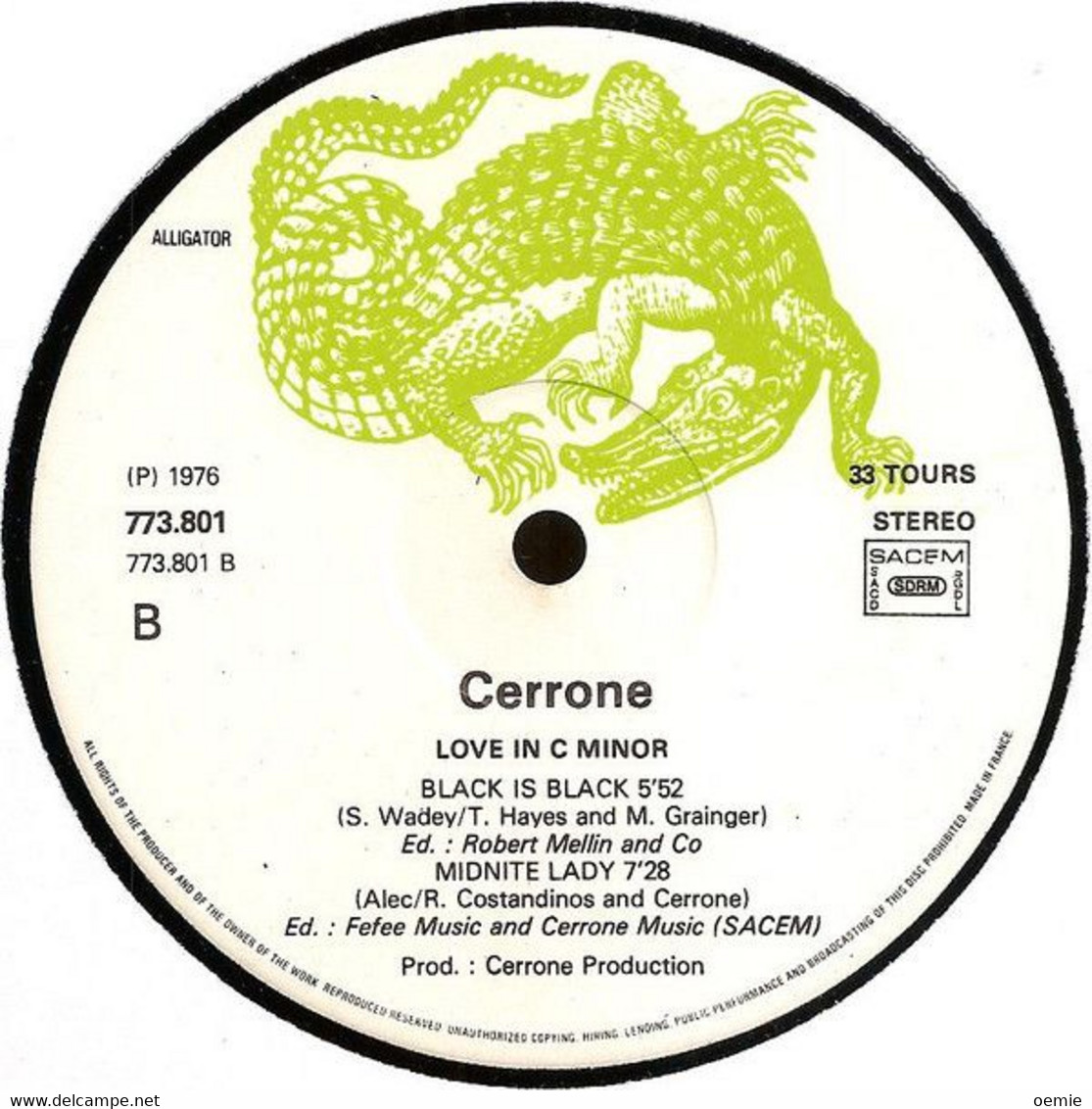 CERRONE   °° LOVE INC MINOR - 45 Toeren - Maxi-Single