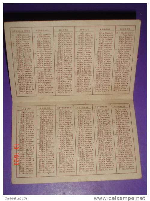 Calendarietto Anno 1930 - Maria Ausiliatrice - Santino Cromolitografia  Ed. S.E.I. - Petit Format : 1921-40