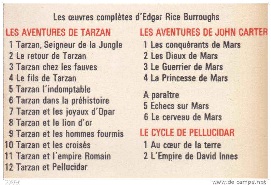 Édition Spéciale Tarzan 01 Le Seigneur De La Guerre Edgar Rice Burroughs Denoël 1970 - Denoël