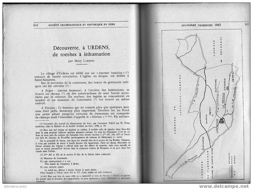 GERS - Bulletin Soc.. ARCHEO. HIST. LITT. & SCIENTIFIQUE - INSTITUTIONS AUCH 18é S., TOMBES URDENS, LAMOTHE-ENDO Etc - Midi-Pyrénées