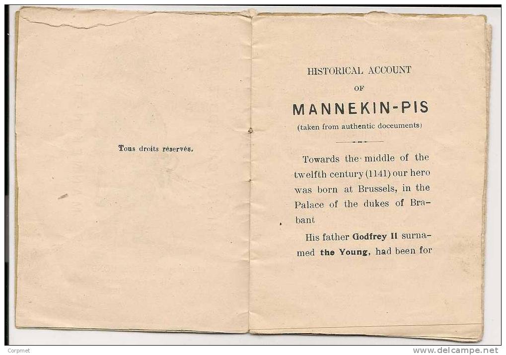 MANNEKIN-PIS - Historical Account Book From The Library Of A. DE HONDT, Brussels - 15 Pages Rustic - Art