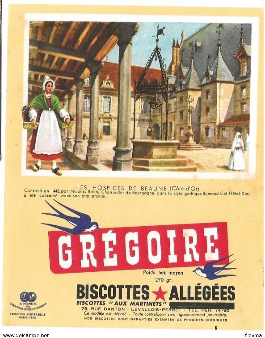 Buvard Biscotte Gregoire Les Hospices De Beaune - Zwieback