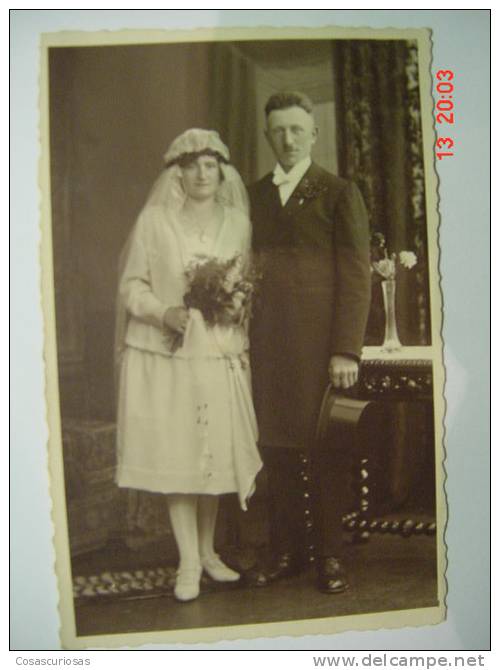 2064 WEDDING BODA MARRIAGE  GERMANY PHOTO POSTCARD YEARS 1920 OTHERS IN MY STORE - Huwelijken