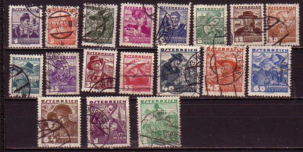 K2568 - AUSTRIA Yv N°441/58 - Used Stamps