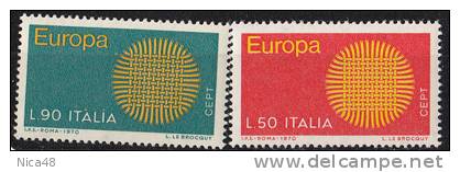 Italia 1970 Europa 2 Vl  Nuovi Serie Completa - 1970