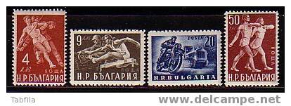 BULGARIE - 1949 - Sport - 4v ** - Ohne Zuordnung