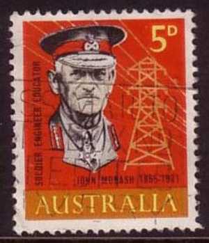 ⭐1965 - Australia Birth Centenary Of Sir John Monash (1865-1931) - 5d Stamp FU⭐ - Gebruikt