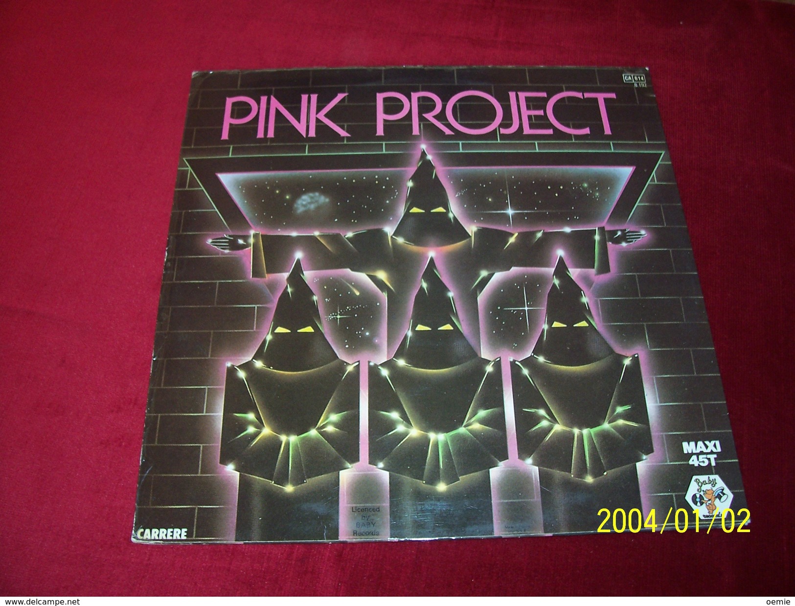 PINK  PROJECT  °°  DISCO PROJECT - 45 T - Maxi-Single