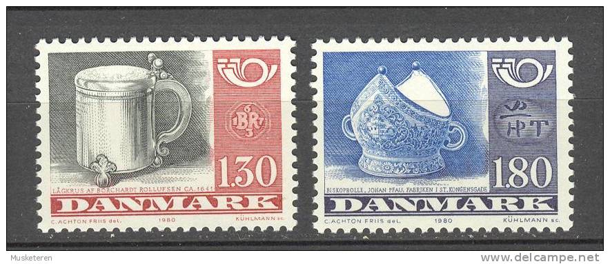 Denmark 1980 Mi. 708-09 NORDEN Handwerkskunst Silberkrug & Terrine MNH - Ungebraucht