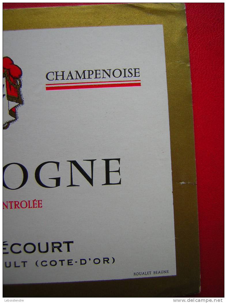 ETIQUETTE-BOURGOGNE-METHODE CHAMPENOISE-APPELLATION CONTROLEE-MARCEL FRECOURT-NEGOCIANT A MEURSAULT - Bourgogne