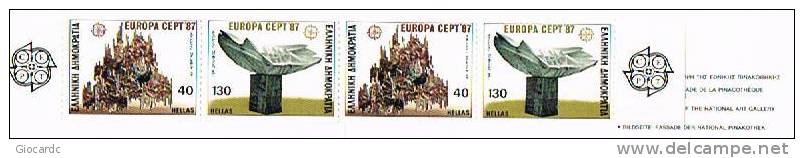 GRECIA - UNIFIC.1632B.1633B LIBRETTO - 1987 EUROPA CEPT: ARCHITETTURA MODERNA  - NUOVO ** - Libretti