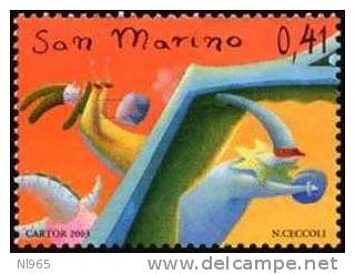 REPUBBLICA Di SAN MARINO - ANNO 2003 - ARTE DEI BURATTINI - VALORI 4 IN BLOCCO - NUOVI MNH ** - Unused Stamps