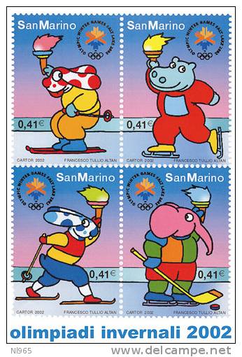 REPUBBLICA DI SAN MARINO - ANNO 2002 - OLIMPIADI INVERNALI  SALT LAKE - NUOVI MNH ** - Unused Stamps