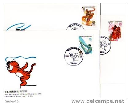 Korea - Seoul Olympics - 3 Buste FDC - Zomer 1988: Seoel