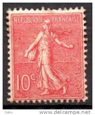 France ; 1903/24 ; Mth; N°Y:129c(rose Foncé) ;neuf Charnière ;gomme Mate  ; Cote* : 15.50e. - 1903-60 Semeuse Lignée