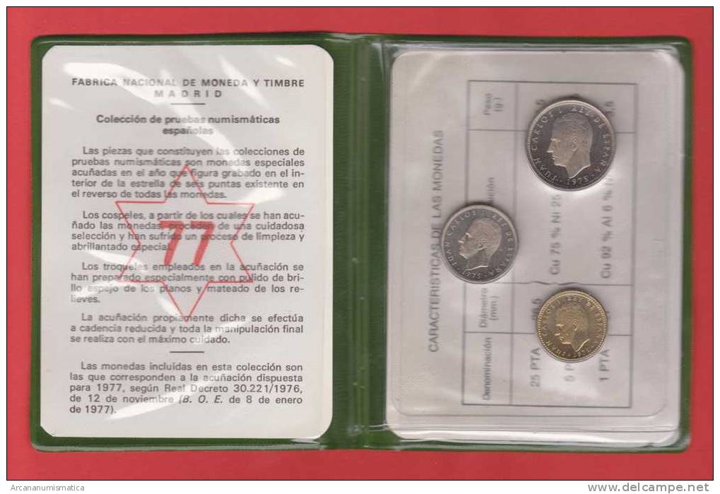 ESPAÑA   Cartera Oficial FNMT/Mint Set        1.975  #  77     SC/UNC       DL-7841 - Sammlungen