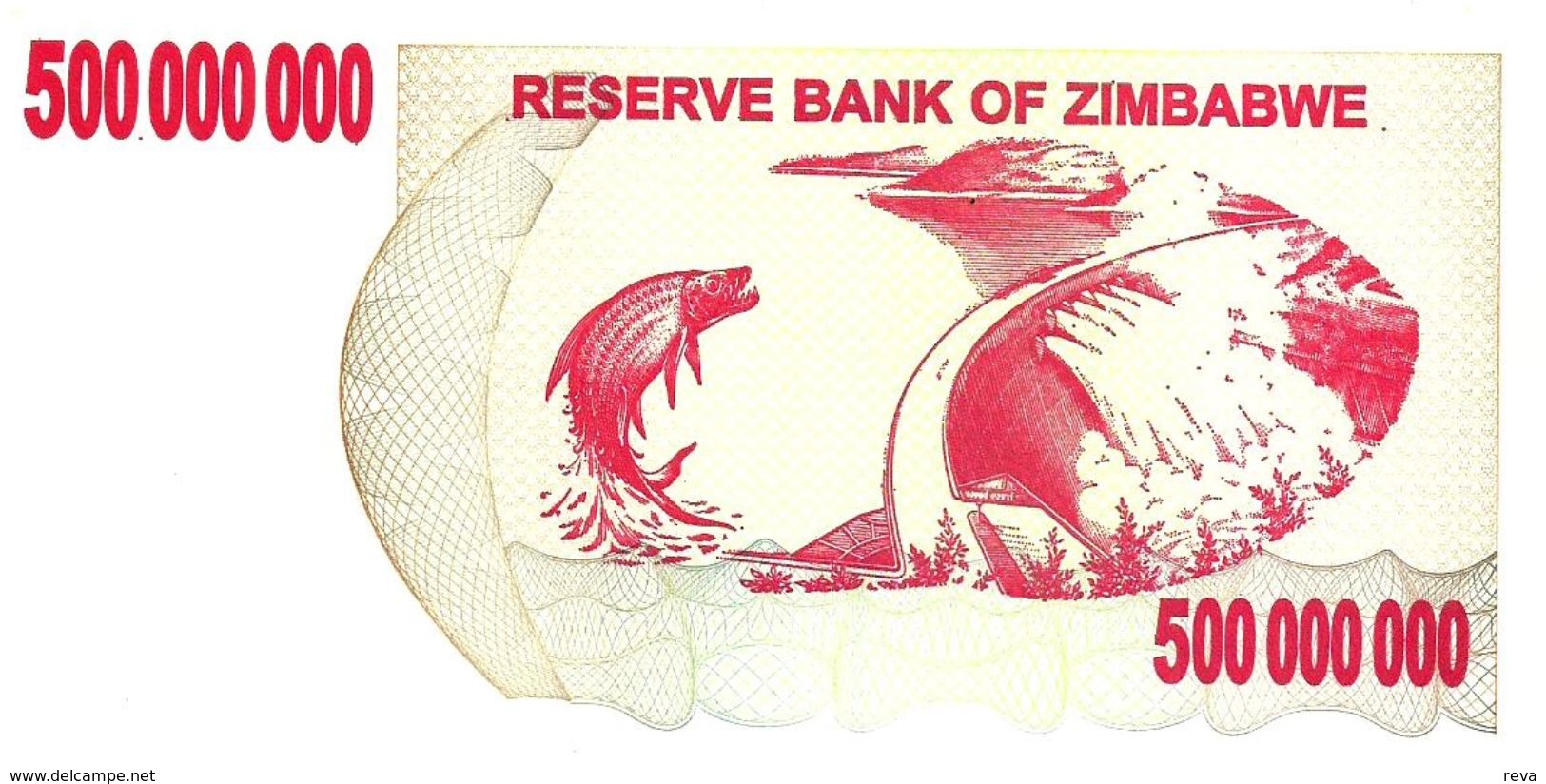 ZIMBABWE $500 MILLION BEARER CHEQUE RED MOTIF FRONT DATED 02-05-2008-ED31-12-2008 READ DESCRIPTION CAREFULLY !!! - Simbabwe