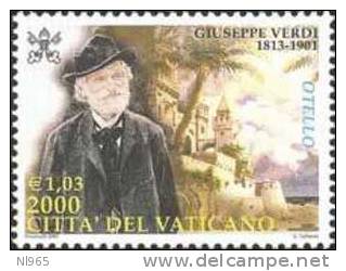 STATO CITTA' DEL VATICANO - VATIKAN STATE - GIOVANNI PAOLO II - ANNO 2001 - GIUSEPPE VERDI - NUOVI MNH ** - Unused Stamps