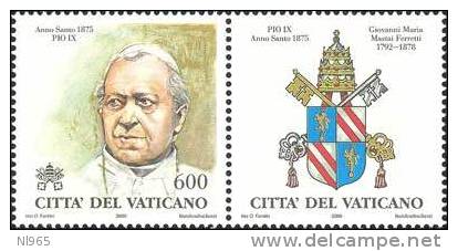 STATO CITTA' DEL VATICANO - VATIKAN STATE - GIOVANNI PAOLO II - ANNO 2000 - I PAPI  - VALORI 9 - NUOVI MNH ** - Nuovi