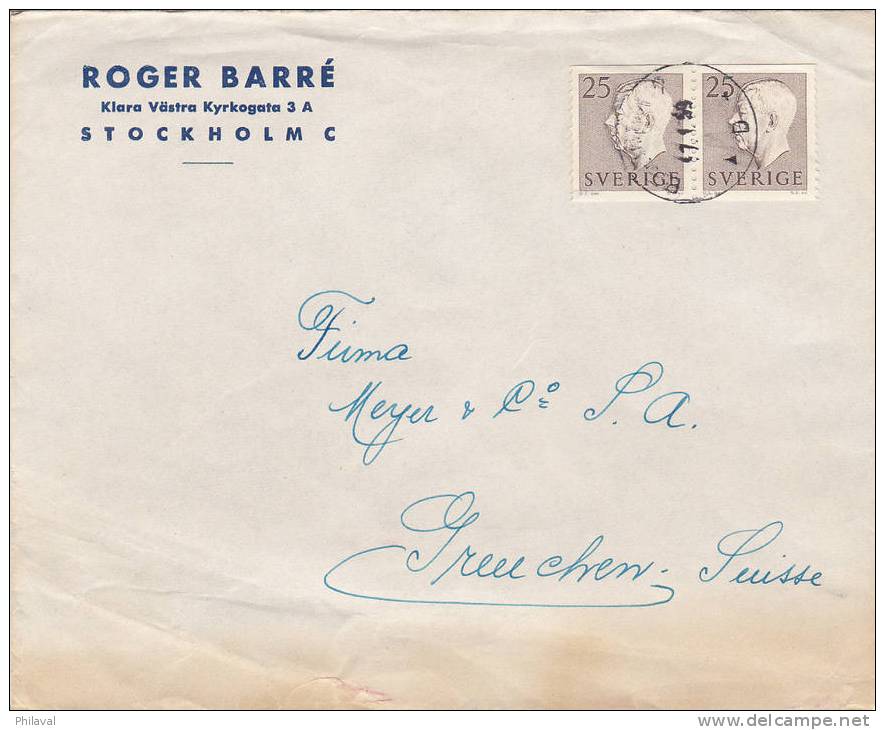 Lettre De Suède / Sverige,Roger Barré à Stockolm, Pour Grenchen - - Covers & Documents