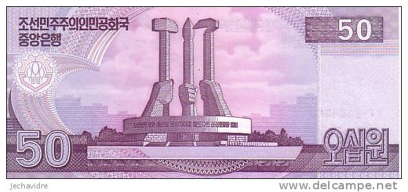 COREE Du NORD   50 Won Emission De 2002     ***** BILLET  NEUF ***** - Korea, Noord