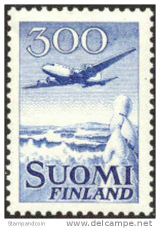 Finland C4 XF (Michel 588) Mint Hinged 300(m) Redrawn Airmail From 1958 - Unused Stamps