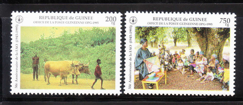 Guinea 1995 FAO 50th Anniversary Instructing Women And Children On Nutrition MNH - Against Starve